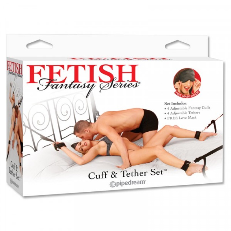 PipeDream Fetish Fantasy Cuff And Tether Set